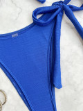 sexy halter Low Back swimsuit women's solid color bikini