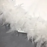 Women summer sexy V Neck party Patchwork feather Beaded Dress