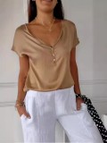 Women summer loose casual short-sleeved Top