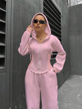 Women Casual hooded Top and Pants two-piece set