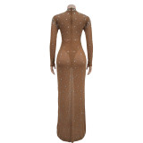 Women Round Neck Beaded dress