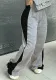 Women color-blocked straight wide-leg sweatpants