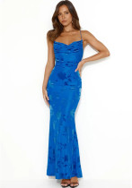 Women Blue Summer Elegant Evening Dress