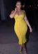 Plus Size Women printed suspender bodycon dress