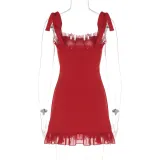 Women summer sexy Off Shoulder suspender dress
