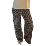 Women American Casual Striped Lace-up Pants