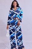 Women Casual Printed Top and Wide Leg Pants Two-piece Set