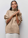 Women loose half-high collar autumn and winter sweater