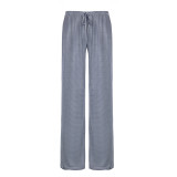 Women American Casual Striped Lace-up Pants