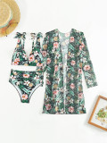 Women sexy printed bikini Swimwear Three-piece