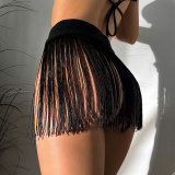 Women fringe beach swim shorts Holidays bikini swim skirt