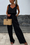 Spring Summer Style Strap Sleeveless Casual Loose Women Jumpsuit