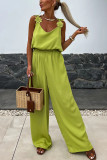 Spring Summer Style Strap Sleeveless Casual Loose Women Jumpsuit