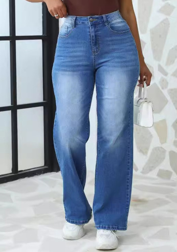 Retro Straight Loose Casual Women's Denim Pants