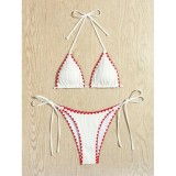 Women Swimwear Solid Two Pieces Swimwear