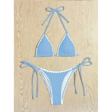 Women Swimwear Solid Two Pieces Swimwear