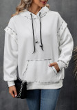 Autumn and winter Women raglan sleeve drawstring long-sleeved Hoodies