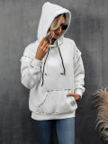 Autumn and winter Women raglan sleeve drawstring long-sleeved Hoodies