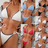 Women Swimwear Solid Two Pieces Swimwear