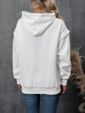 Autumn and winter Women raglan sleeve drawstring long-sleeved Hoodies