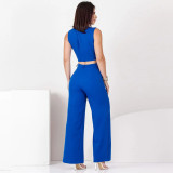 Women Summer Casual Sleeveless Top and Pant Two-piece Set