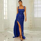 Chic Strap Sequin Formal Party Bridesmaid Dress Evening Dress For Women