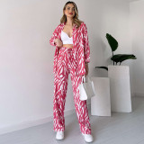 Women long-sleeved Top and long pants two-piece set