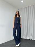 Summer Suit Women's Fashion Casual Solid Color Vest Trousers Two-Piece Set