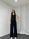 Summer Suit Women's Fashion Casual Solid Color Vest Trousers Two-Piece Set