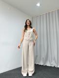 Summer Suit Women's Fashion Casual Solid Color Vest Trousers Two-Piece Set