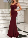 Women Sleeveless Mesh Formal Party Maxi Evening Dress