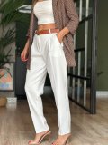 Women Casual Pocket Sleeveless Top And Pants Two-piece Set