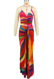 African Women Casual Sleeveless Printed Maxi Dress