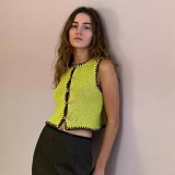 Women Knitting Vest Top