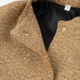 Autumn Women's Stand Collar Sequined Jacket