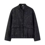 Autumn Women's Stand Collar Sequined Jacket