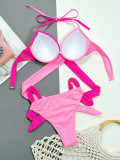 Women Bikini Solid Sexy Swimwear Two Pieces