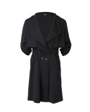 Women Fall/Winter Loose Solid Maxi Windbreaker Coat