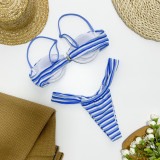 Sexy Bikini Stripes Two Pieces Women's Swimsuits