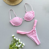 Sexy Bikini Stripes Two Pieces Women's Swimsuits