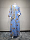 Fashion Muslim Robe Long Sleeve Abaya Dress