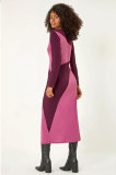 Women's Autumn Winter Fashion Long Sleeve Slit Casual Long Dress