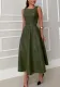 Spring Summer Sleeveless Casual A-Line Midi Dress For Women