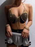 Women summer metal chain sexy top