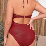 Women Sexy Hollow One-piece Swimwear