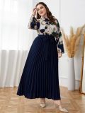 Autumn Plus Size Fashion Long Skirt Chic Elegant Women's Pleated Skirt