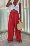 women Autumn pocket wide leg loose Casual fashion pants