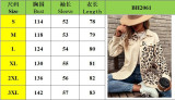 women autumn and winter leopard print single breasted long sleeve casual shirt coat