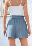 Women's ruffled tie waist summer shorts with pockets