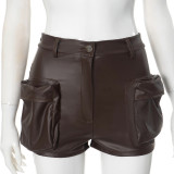 Asymmetric pocket Cargo shorts